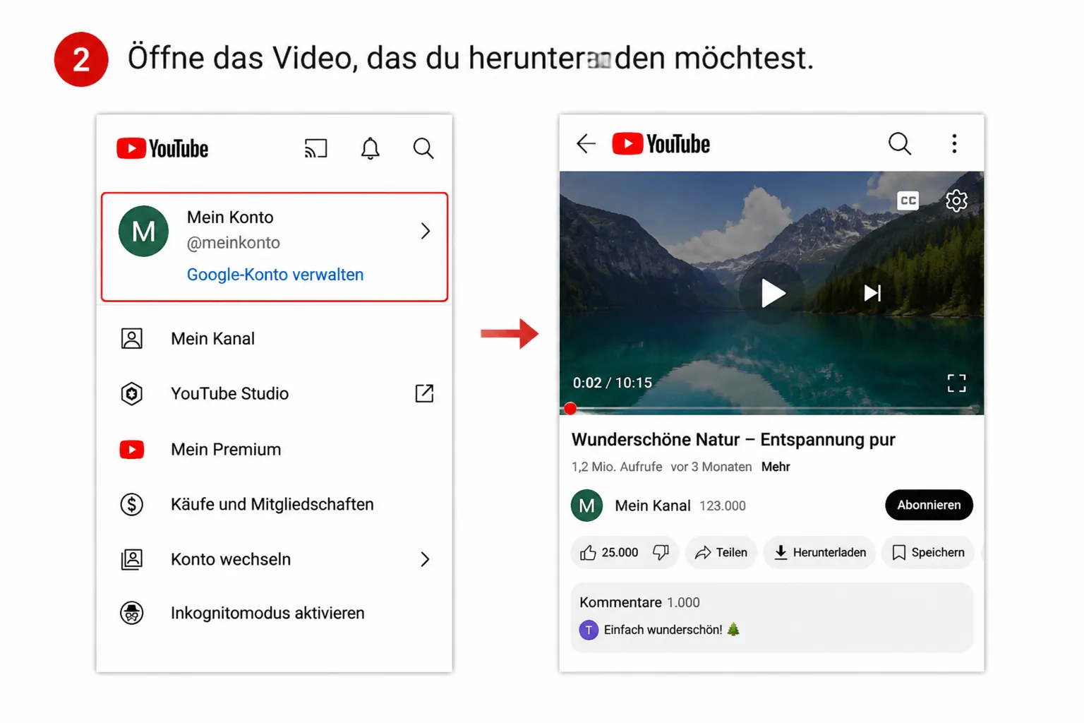 YouTube-Video herunterladen: So geht’s einfach und schnell 4 öffne-des-video-das-du-herunteranden-möchest