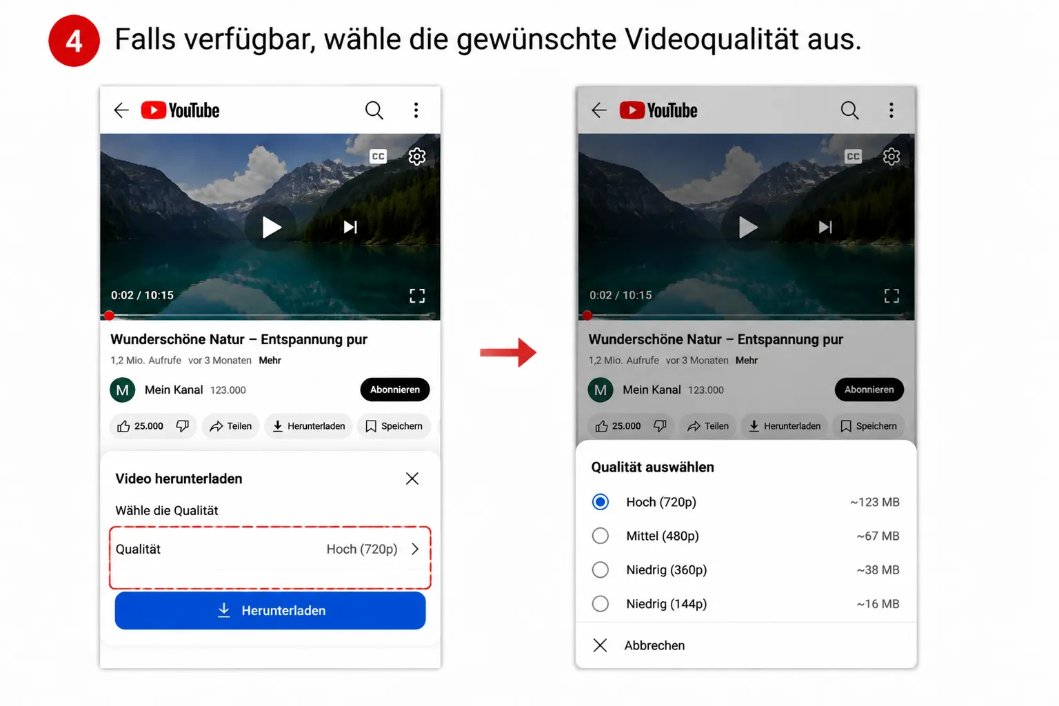 YouTube-Video herunterladen: So geht’s einfach und schnell 6 Fall-verfügbar-wähle -die-gewünschte-Videoqualität-aus.
