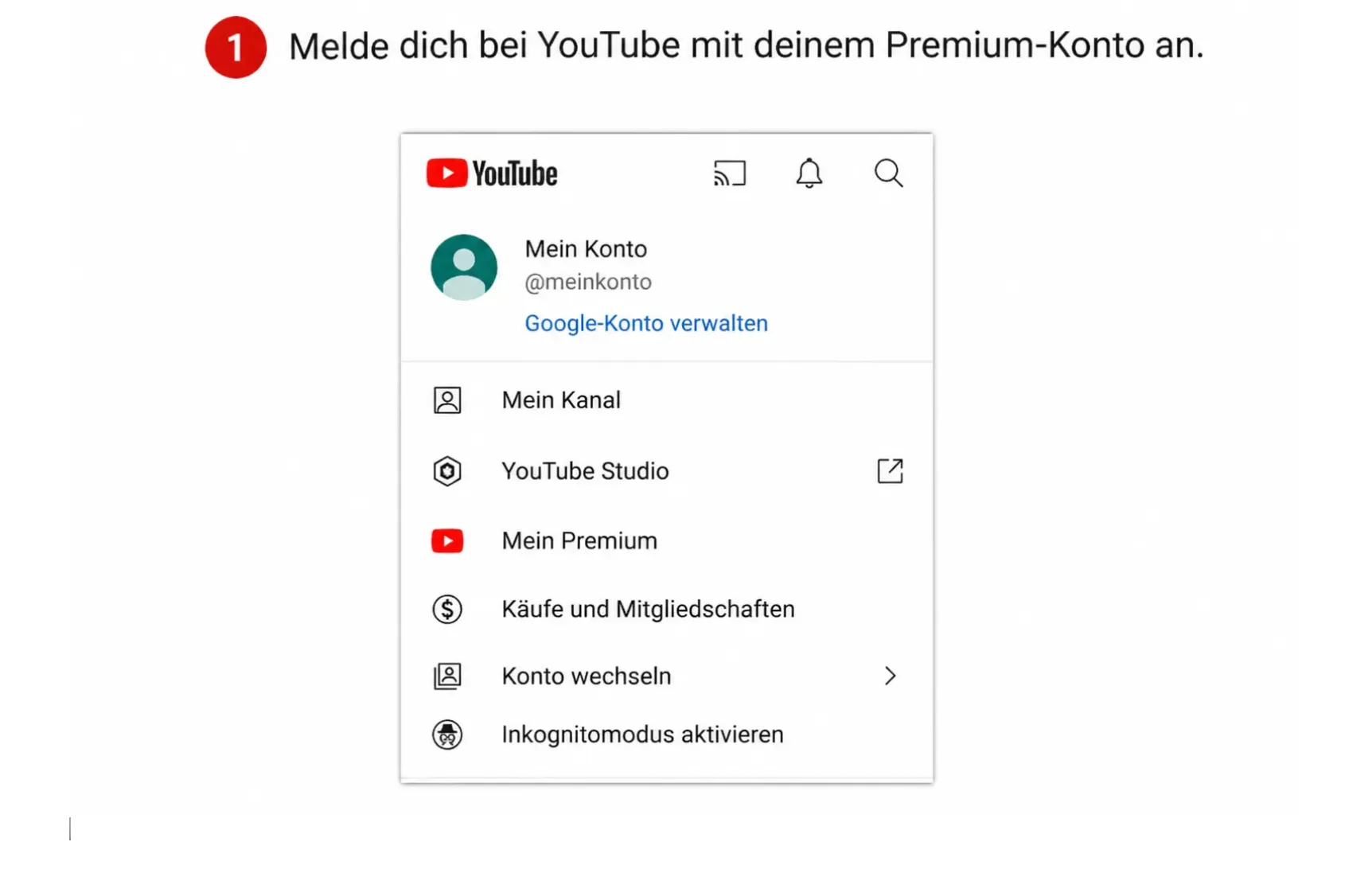 YouTube-Video herunterladen: So geht’s einfach und schnell 2 melde dich bei youtube mit deinem premum konto an