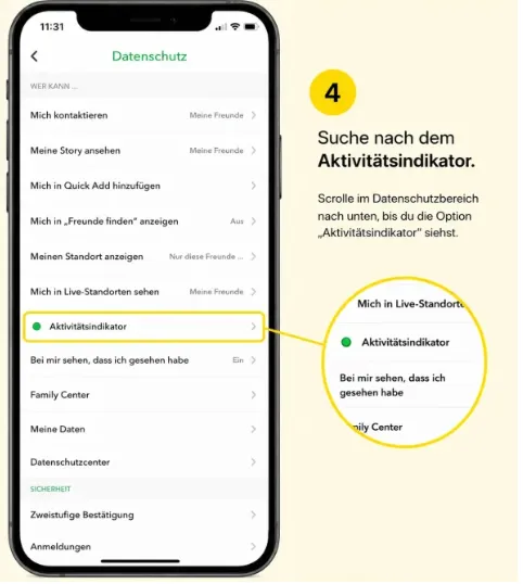 suche nach aktivitatsindikador