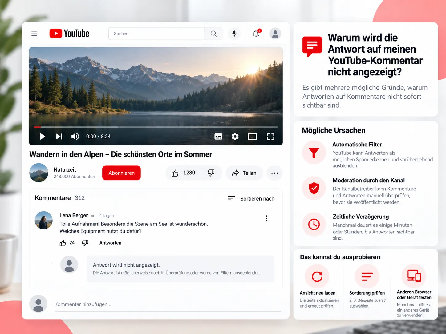 YouTube-Kommentare werden nicht angezeigt: Ursachen und Lösungen 2026 3 warum wird antwort auf meinen youtube
