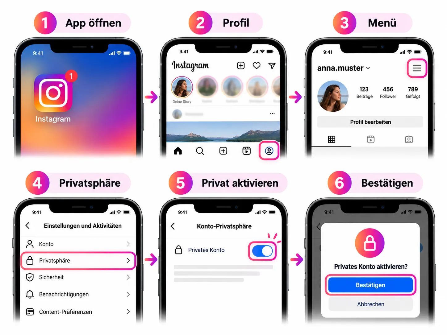 Instagram-Follower verbergen: So funktioniert es 2026 2 instagram konto privat stellen anleitung