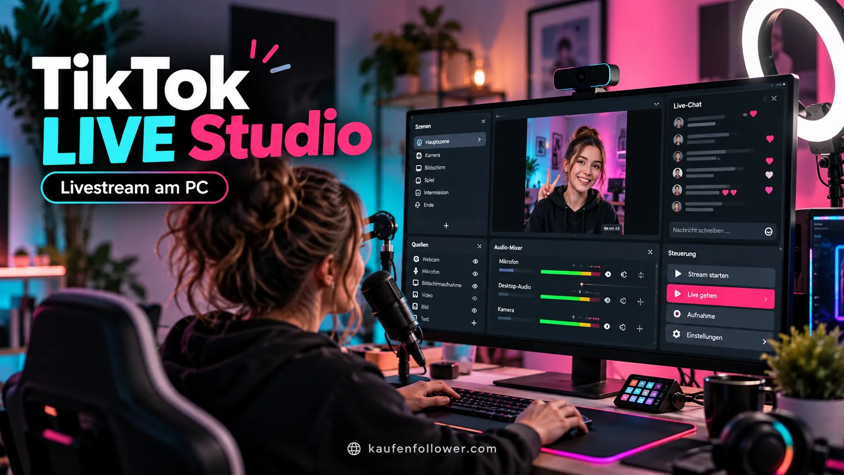 tiktok live studio kamera einrichten
